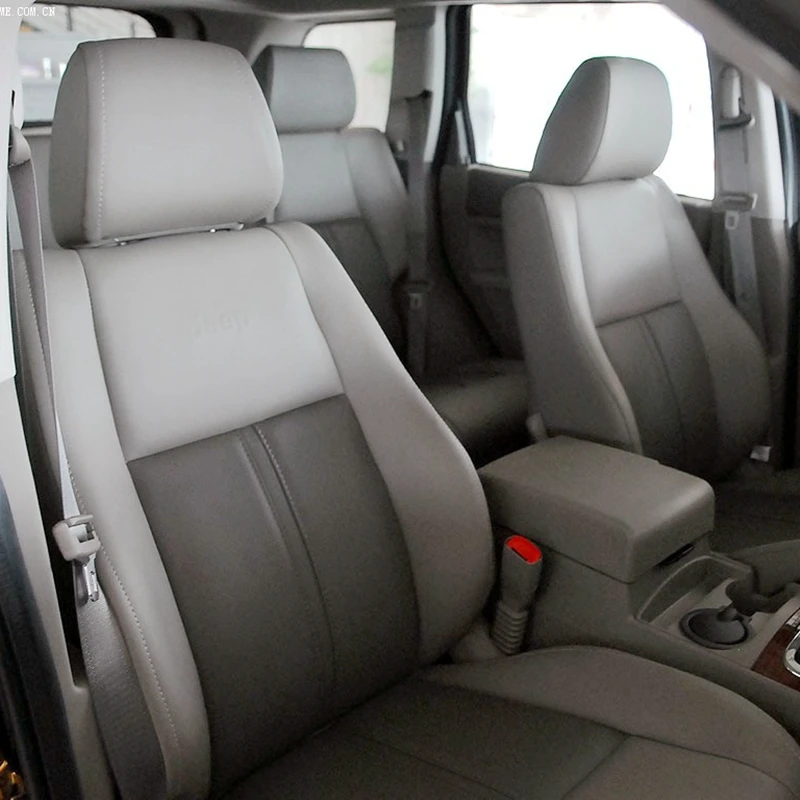 

Для Jeep Grand Cherokee WK 2005 2006 2007 2008 2009 2010 чехлы на автомобильные сиденья из искусственной кожи на заказ для 2 передних сидений, аксессуары