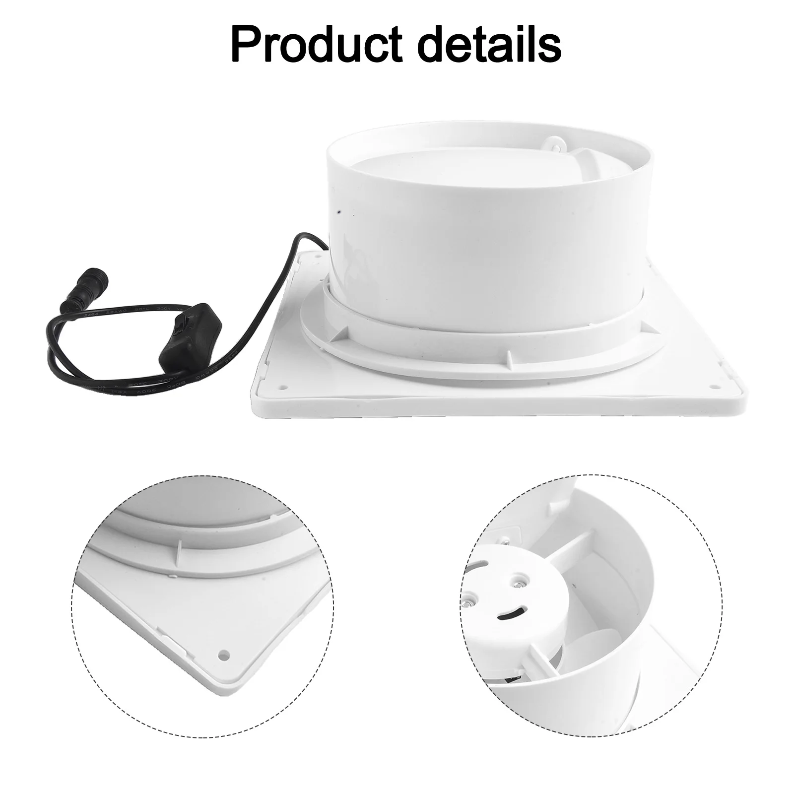 

Solar Vent Fan For Bathroom Ventilation 12V Extractor Fan Ceiling Mounted Vent Fan Efficient Ventilation Energy-saving