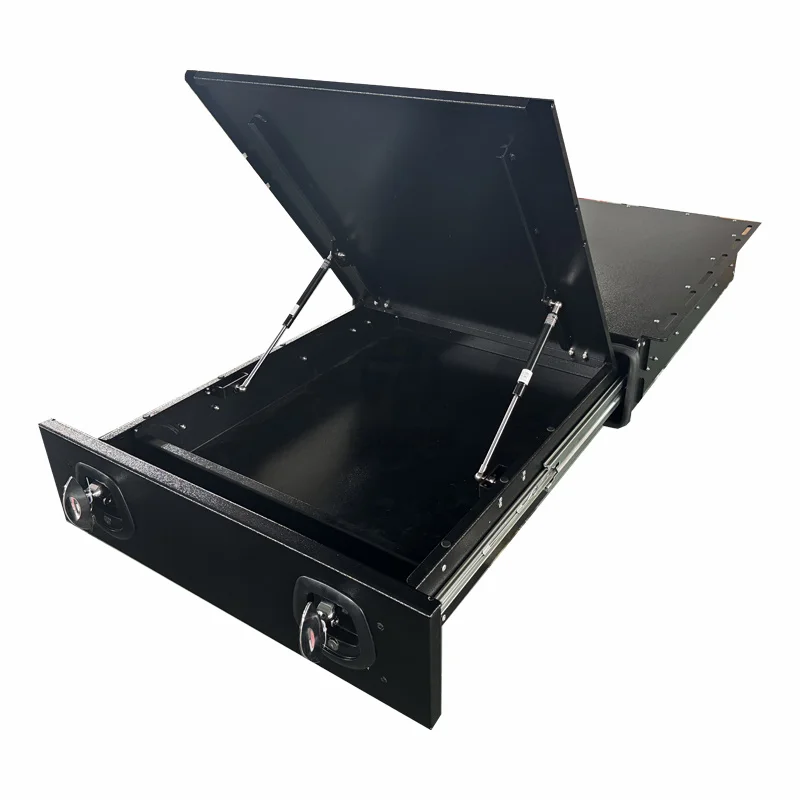 1500mm Ute Car Aluminum Lid Cargo Drawer Pull Out Pulley Storage Table Drawer