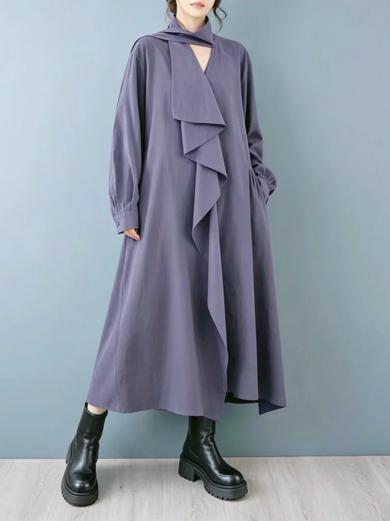 Women's Artistic Casual Trench Coat Mid-Length Loose Versatile Style Korean Autumn 2026 Fashion Popular Jacket J1939