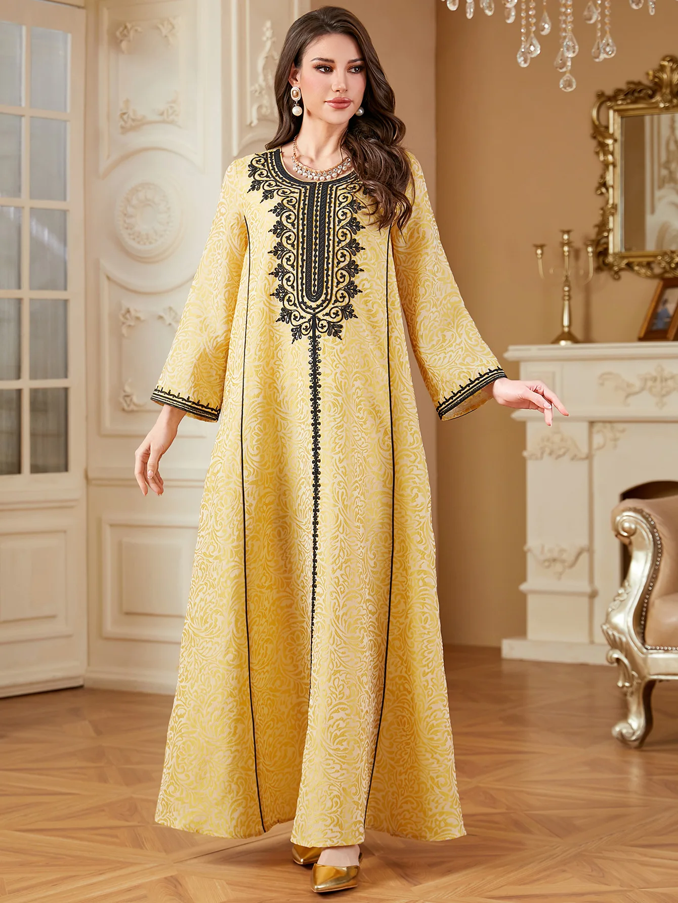 

Eid Women Abaya Dress Muslim Embroidery Jalabiya Ramadan Dubai Vestidos Largos Islam Party Dresses Arab Long Robe Kaftan 2026