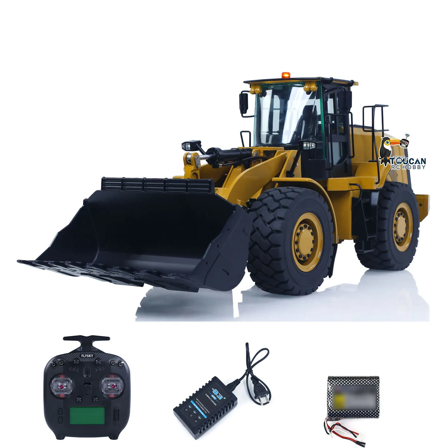 

Kabolite K966 RC Hydraulic Loader 1/16 Metal Alloy RTR Remote Control Loader Model Assembled Painted Light Toys Birthday Gifts