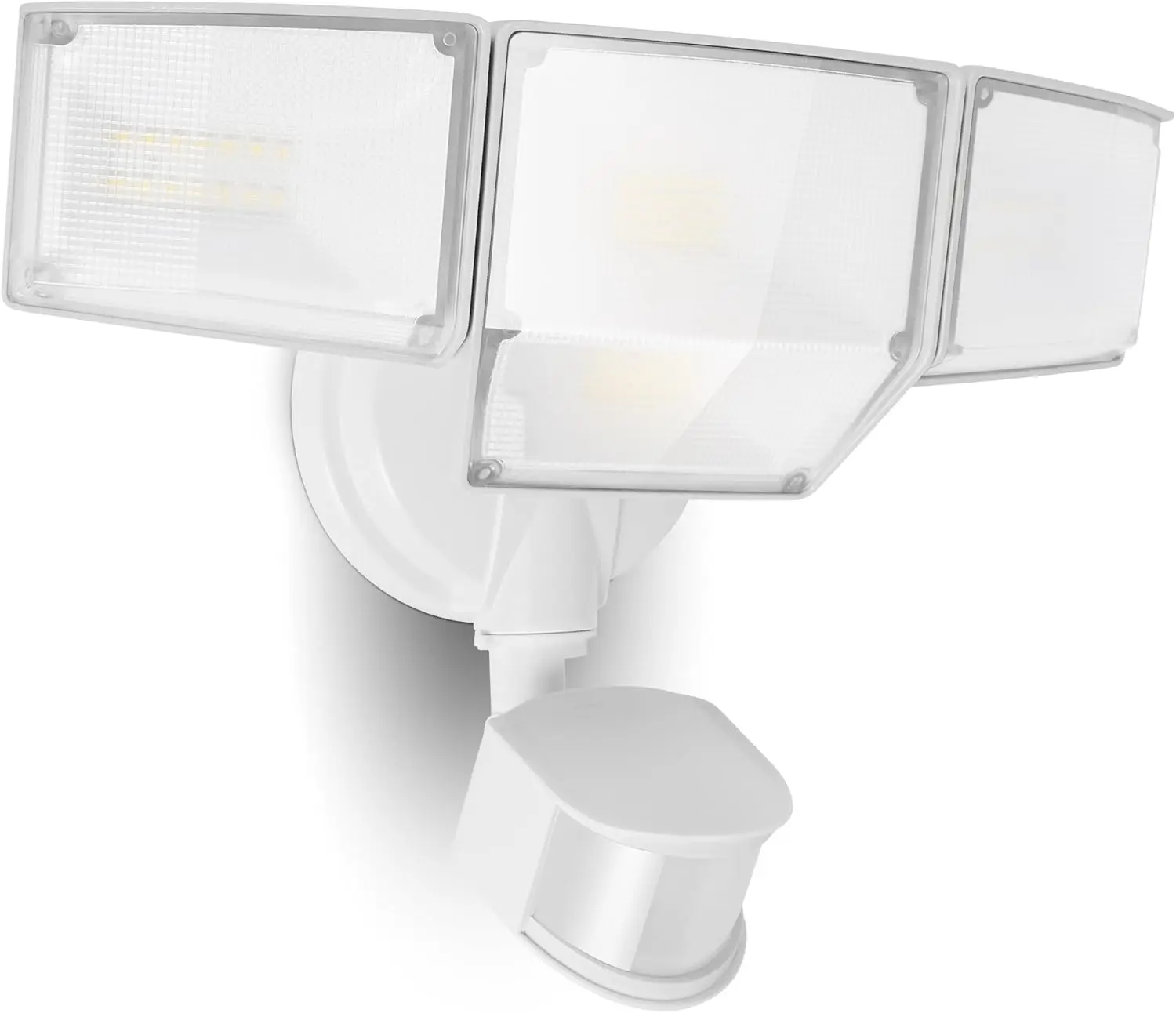 

80W 9000LM LED Motion Sensor Outdoor Flood Light, 4 Head Adjustable IP65 Waterproof for Garage Yard Security