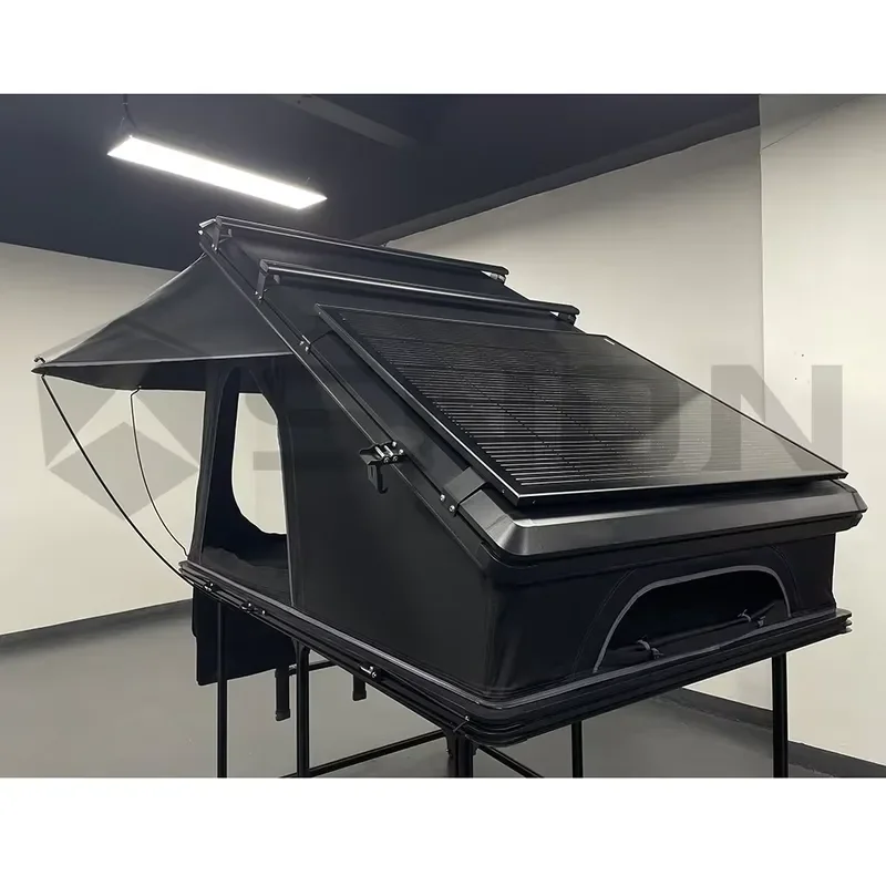 Popular 4x4 Offroad Roof Top Camping Tent Fast Setup Aluminum Roof Top Tent Hard Shell Large Space X Hinge Car Rooftop