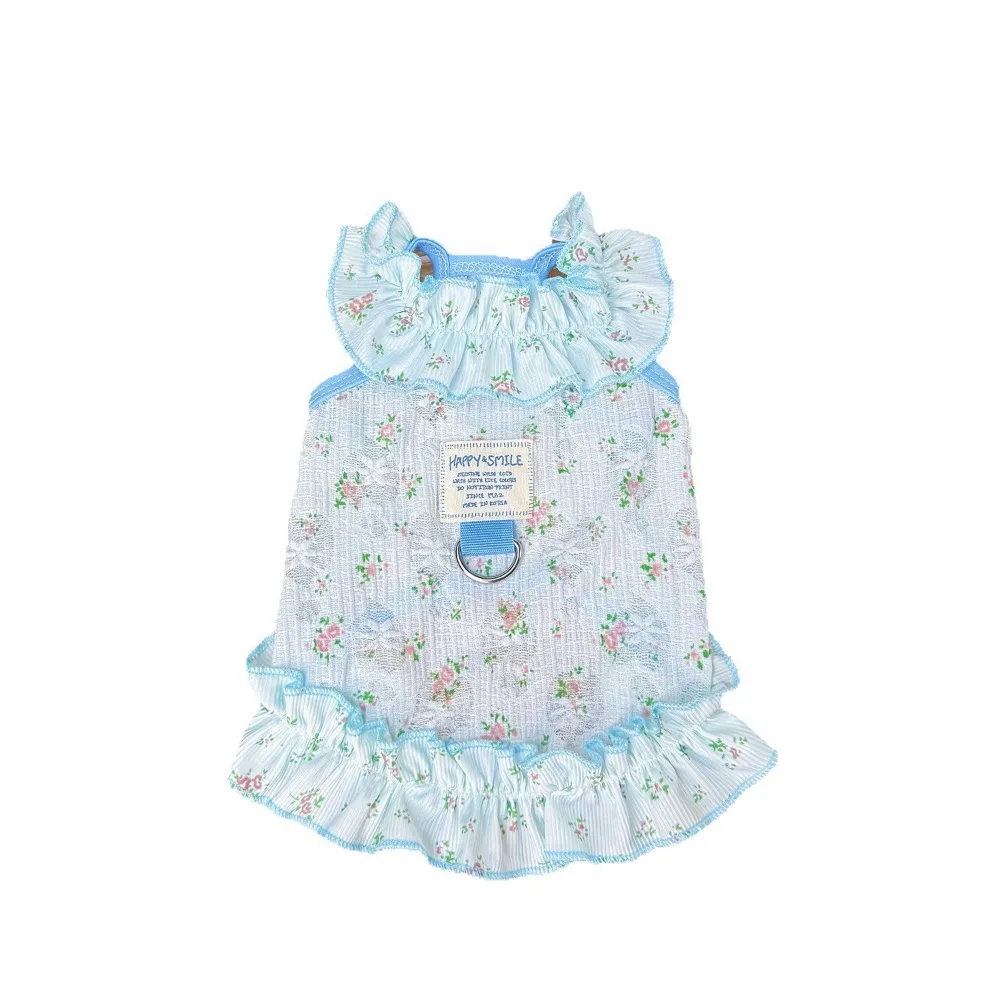 

Pet Clothes Thin Dog Cool Dress Cute Breathable Pet Floral Skirt Soft Skin-friendly Puppy Skirt for Small Medium Dogs