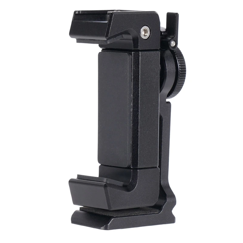 A99E-Metal Cell Phone Tripod Mount Smartphone Holder Adapter W Cold Shoe Arca For Iphone 15 14 13 12 11 Max Pro X XR Samsung