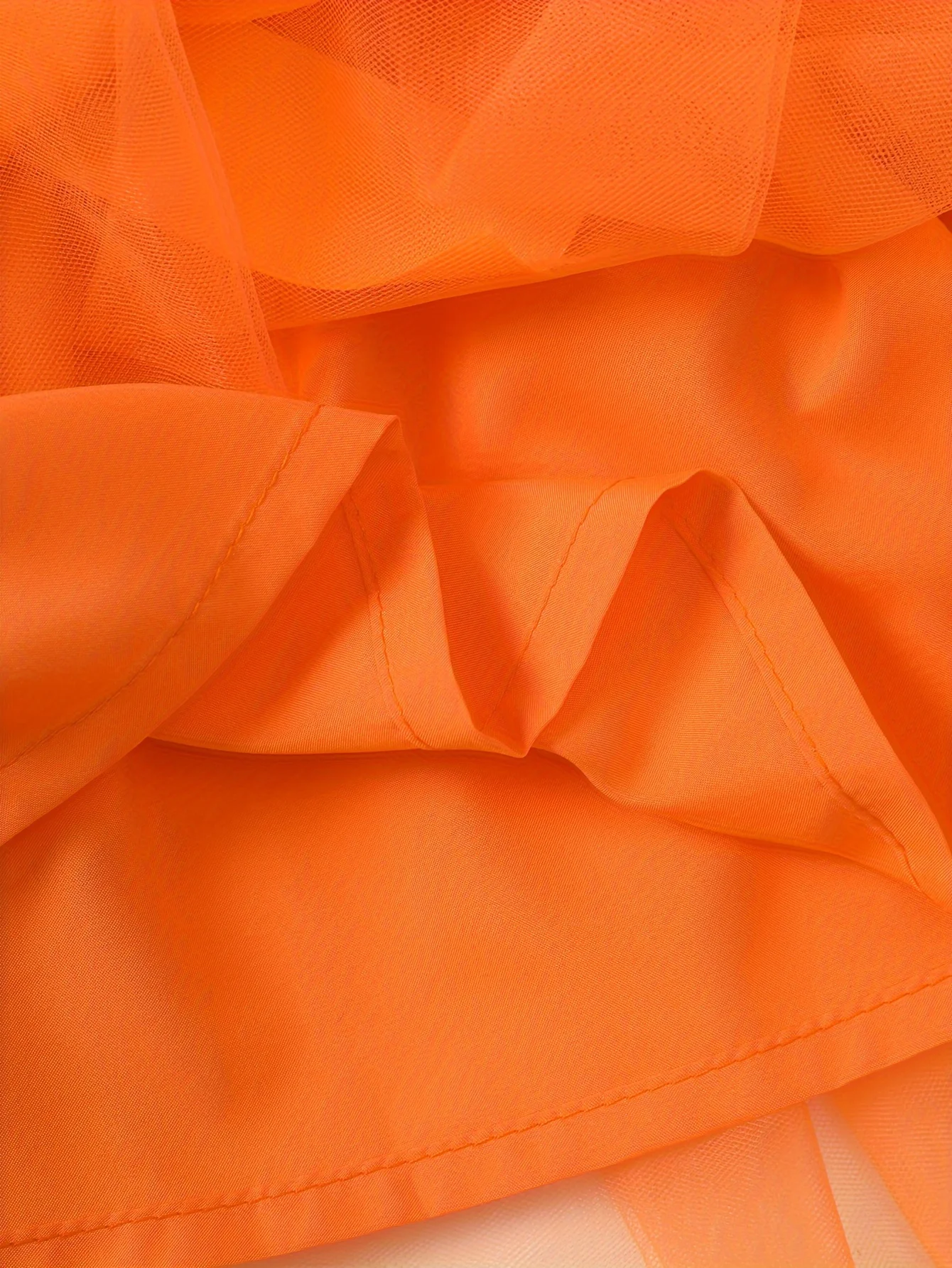 Gestricktes, langärmliges, rundhalsiges Halloween-Kürbis-Kleid mit Wärmeübertragung und gestreiftem Mesh-Print für Mädchen, Partykleid, Geschenk – Detail 5
