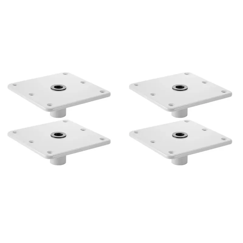 

2 подставки для сиденья для тяжелых условий эксплуатации, подставка для сиденья 7 х 7 дюймов с гнездом для штифта 3/4 дюйма, белый цвет