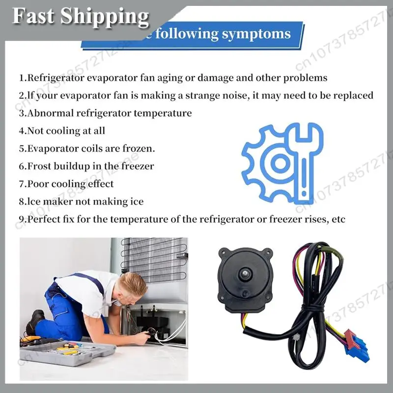 

-A99Z Refrigerator Freezer Condenser Fan Motor EAU65058501 For LFXC24726M LFXS30726M LMXC23796M Fridge Replace Parts DC12V