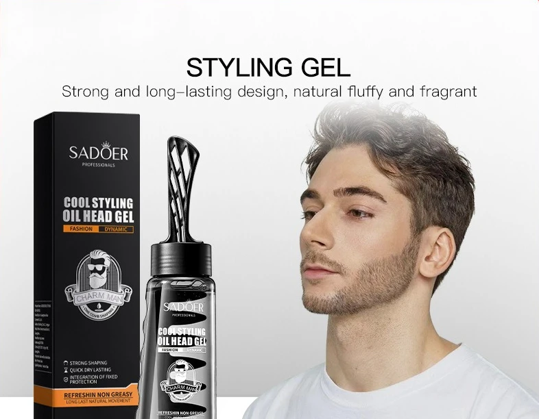 

Cool Styling Oily Head Gel Is A Powerful Fluffy and Long-lasting Hair Balm for Casual Styling