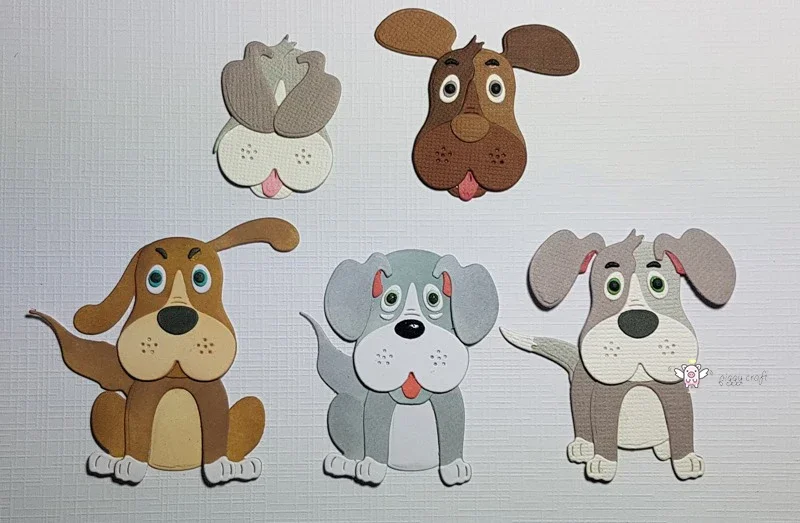 

Mmao Crafts Metal Steel Cutting Dies New Dog decoration Stencil For DIY Scrapbooking Paper/photo Cards Embossing Dies