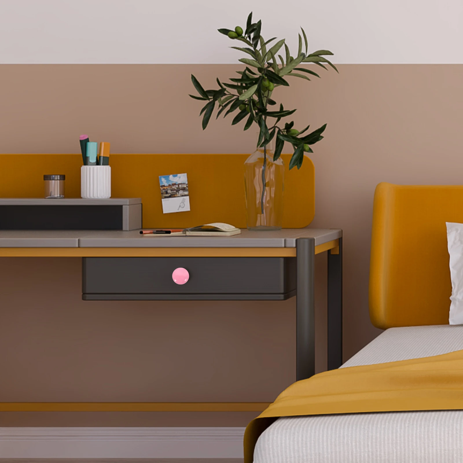 

6 Pcs Wooden Drawer Wardrobe H les Round Pulls Pink Furniture Knobs Dresser Pull H Replacement Cabinet Hardware