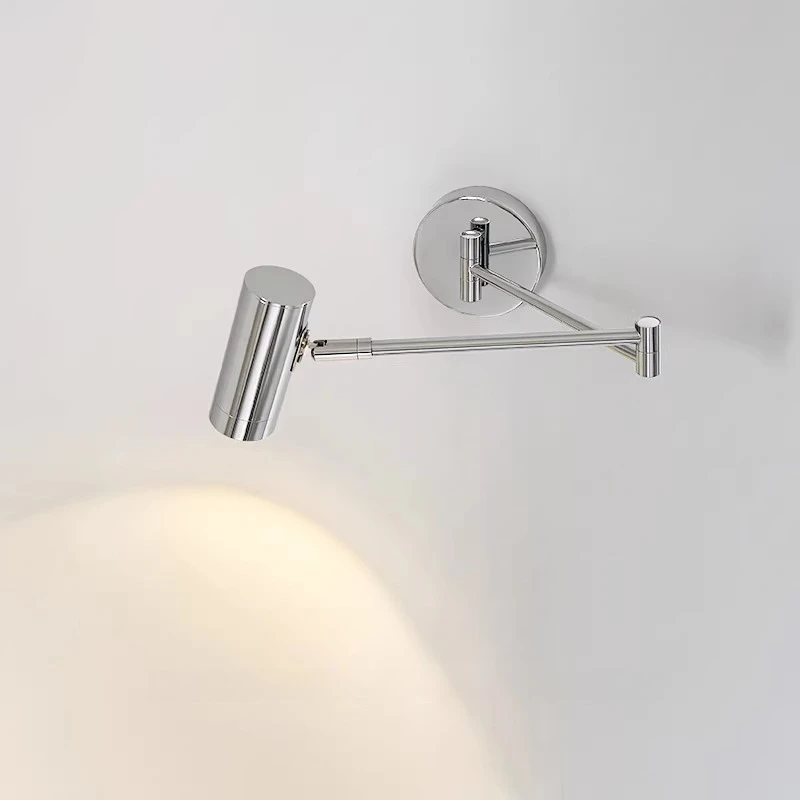 Iron Wall Lamp Modern Minimalism Rocker Arm Wall Light Living Room Bedroom Bedside Lighting Lamps Tricolor Adjustable LED Lights