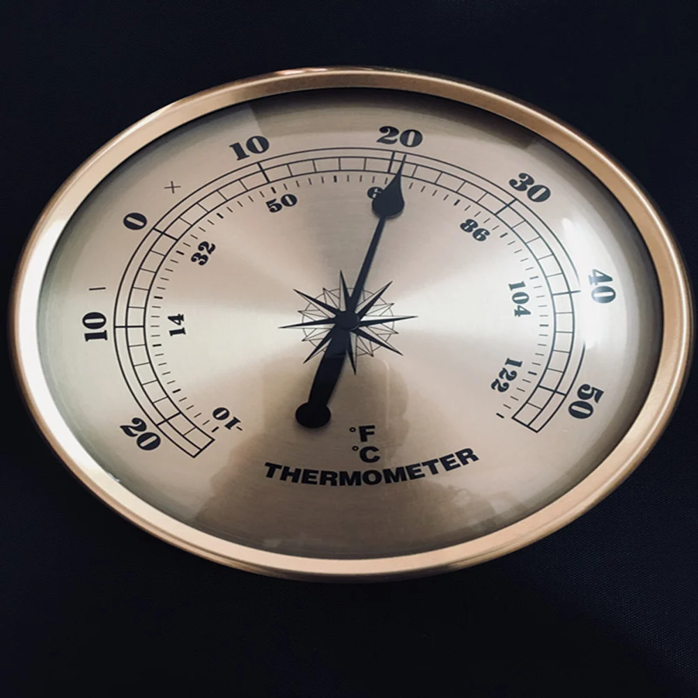 

Decorative Round Metal Thermometer Easy Install Lightweight Long Time Use Indoor Outdoor Patio Garden Home Garage Temperature