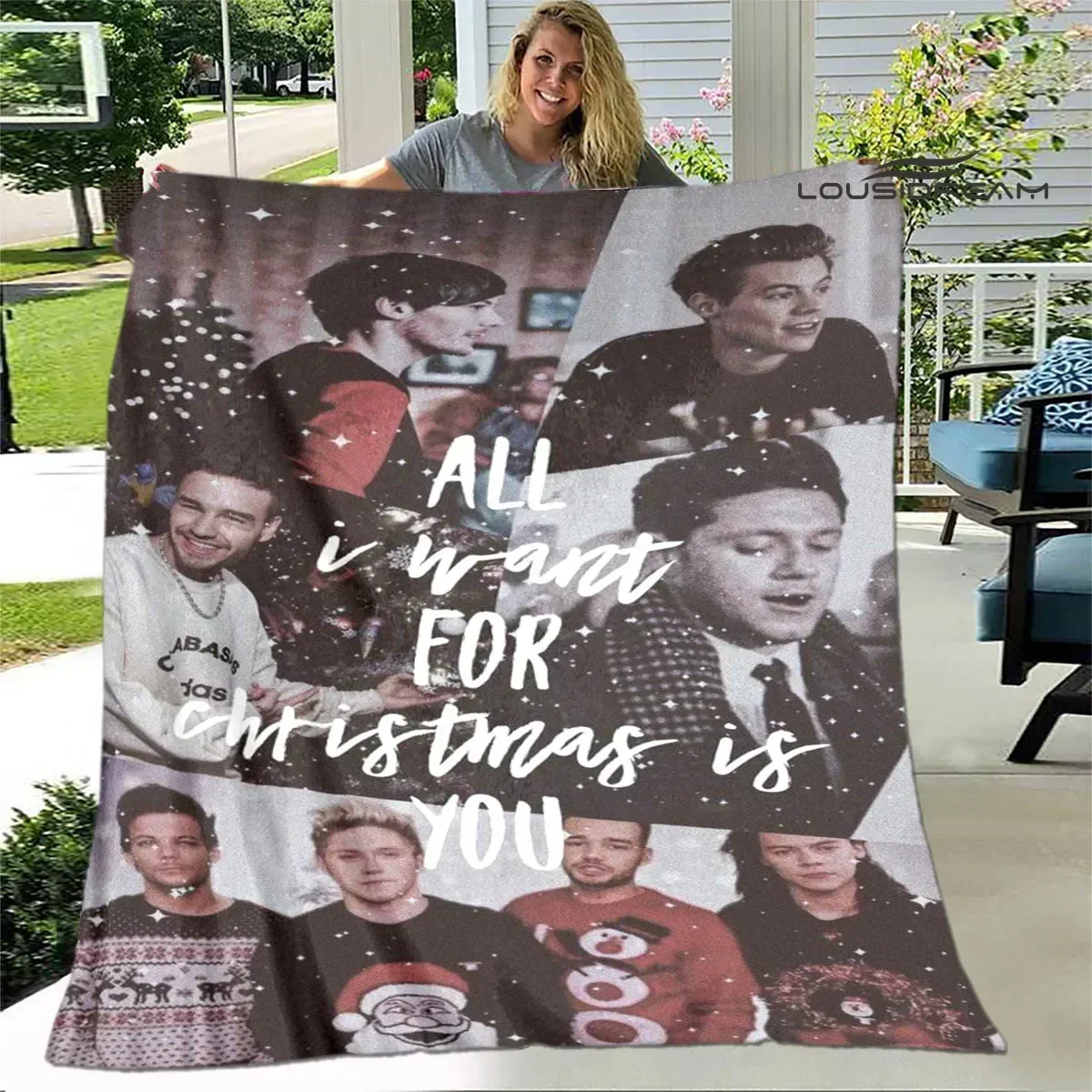 

3D O-ONE band Direction Printed Blanket Warm Flannel Soft and Comfortable Home Travel Blanket bed linings Birthday Gift