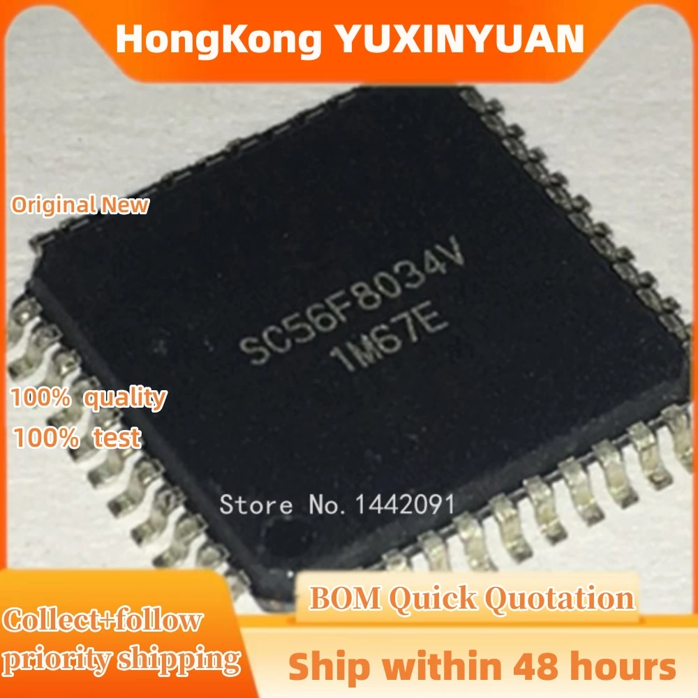 

5PCS SC56F8034V 1M67E SC56F8034V1M67E QFP44