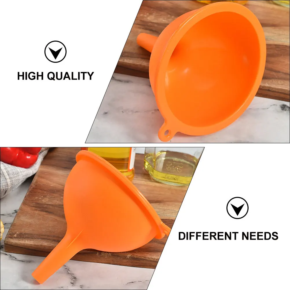 

3Pcs Silicone Funnel Set Premium Flexible Kitchen Funnel for Transferring Liquids Oil Wine Vinegar Soy Sauce Easy Storage Hole