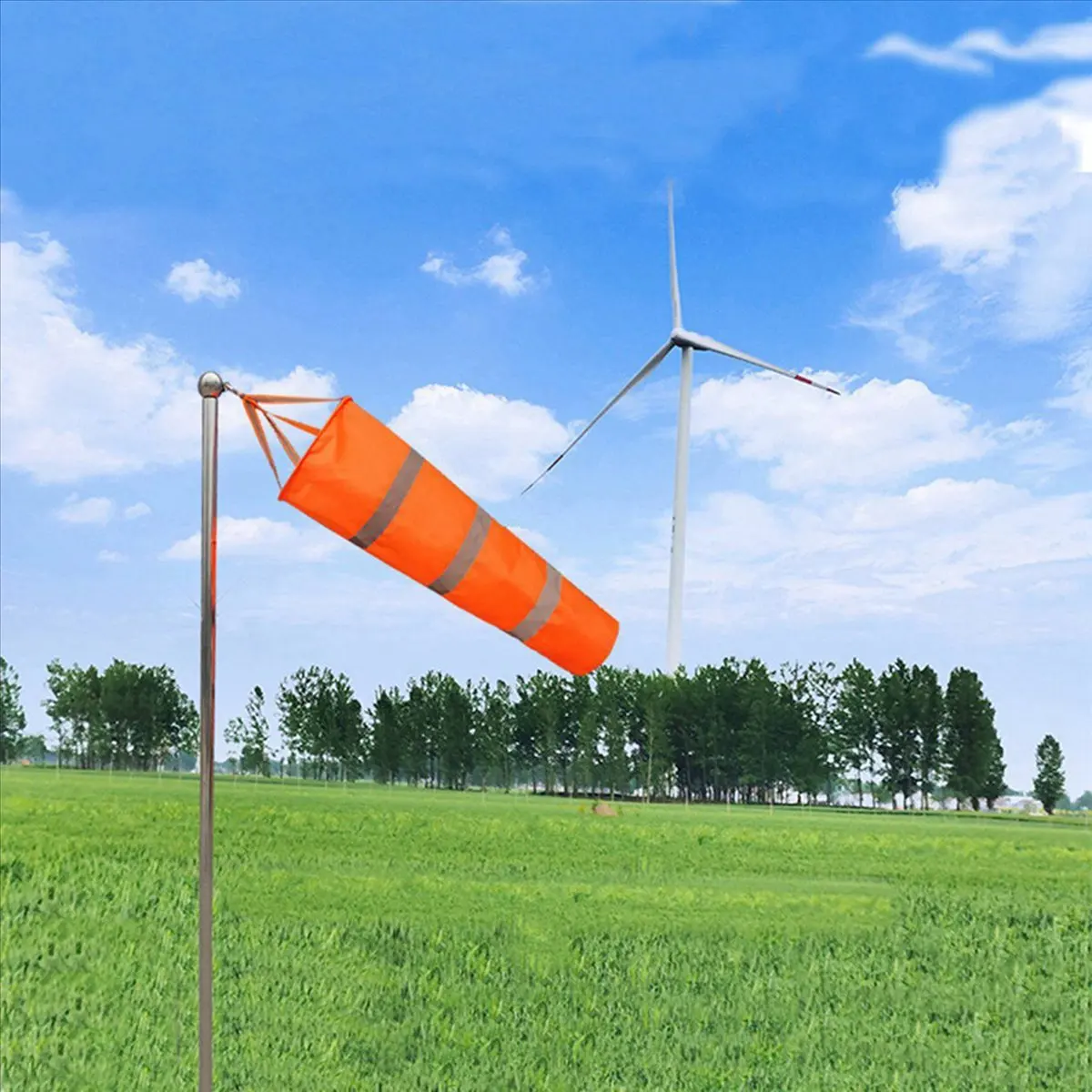 【Measuring】 Airport Windsocks Orange Waterproof Windsock Reflective Wind Bag 60cm