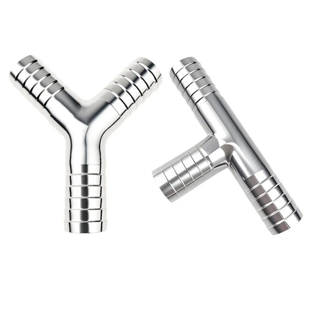 8-108mm SUS 304 316 Stainless Steel Hose Barb Tail Y Shaped Tee 3 Ways Sanitary Pipe Fitting Splitter Connector Homebrew