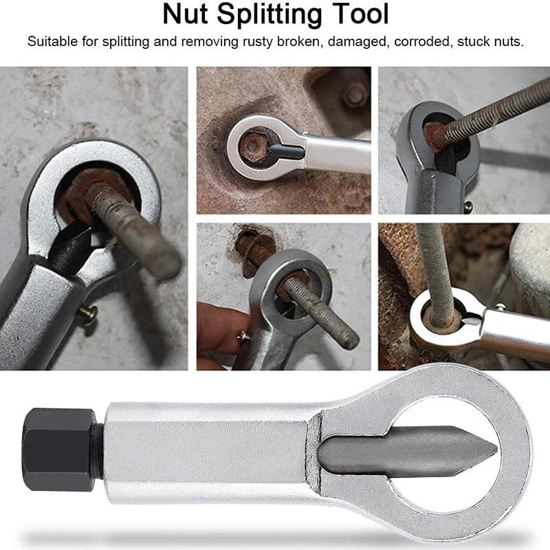 No. 1/2/3/4 Nut Separator 9-27mm Professional Nut Splitter Kit Separator Breaker Rusty Screw Bearing Steel Removal Hand Tool