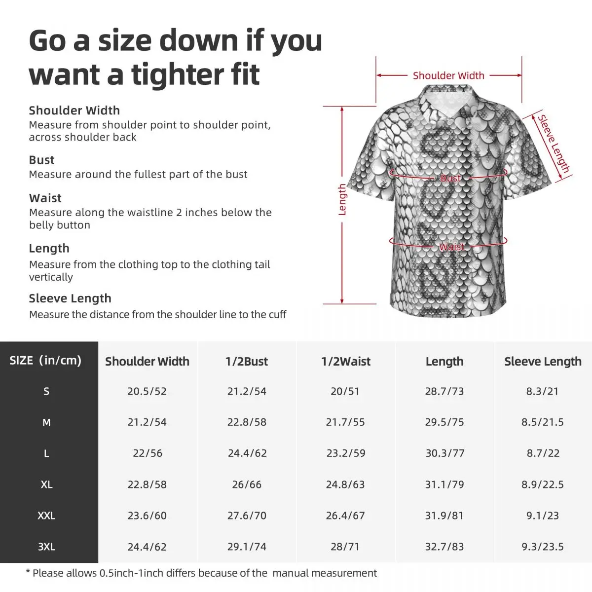 White And Grey Snake Skin Print Beach Shirt Hawaiian Casual Shirts Male Retro Blouses Short Sleeve Harajuku Custom DIY Top