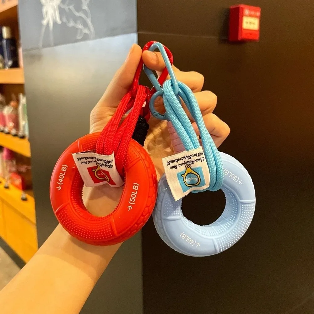 Portable Silicone Hand Trainer Keychain 6 Colors Available Multi-colors Hand Power Gripper Ring Pendant Durable Lightweight