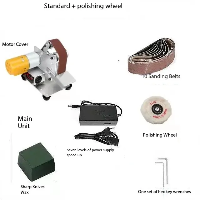 

Компактная вертикальная ленточная шлифовальная машина, электрическая точилка для ножей и многофункциональная полировальная машина для мастерской и домашнего использования
