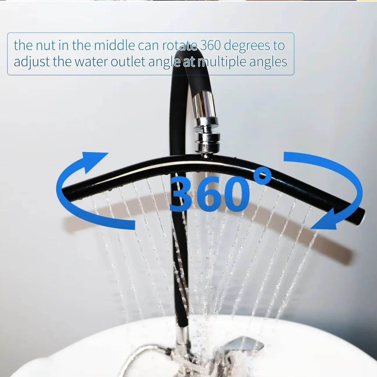 

Salon Head Spa Shower Equipment 360 Degree Adjustable Water Circulation Waterfall Frame for Shampoo Chair Washing Accessories