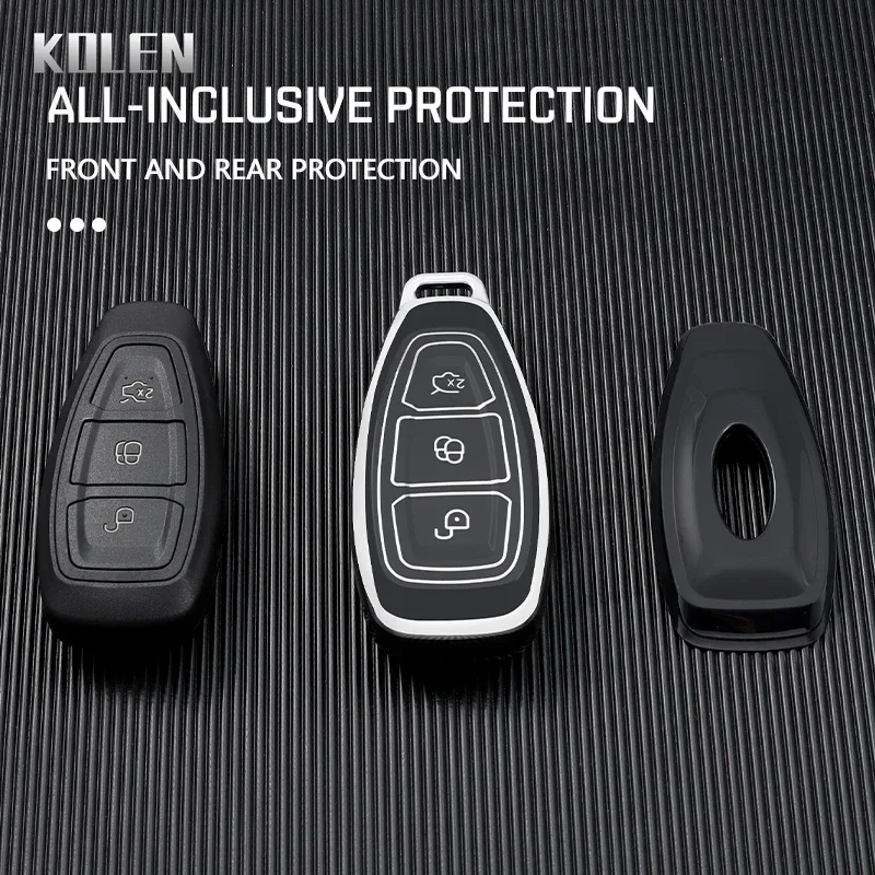 NEW TPU Car Remote Smart Key Case Cover Shell Fob For Ford Focus 3 4 ST Mondeo MK3 MK4 Fiesta Fusion Kuga 2013 2014 2015 2017