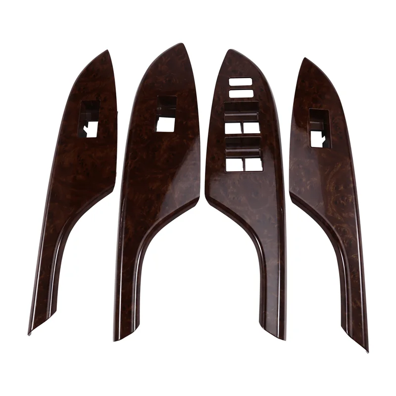 

M93K-Car Window Switch Panel Door Handle Armrest Trim Window Lift Cover For Toyota Corolla 2006-2013 Peach Wood Grain