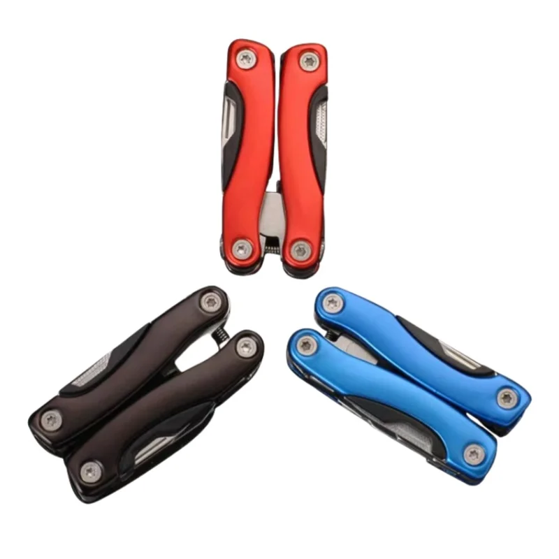 Factory sales Multifunctional Stainless Steel Mini Pliers Foldable Earthquake Bag Pocket Knife 10 Function