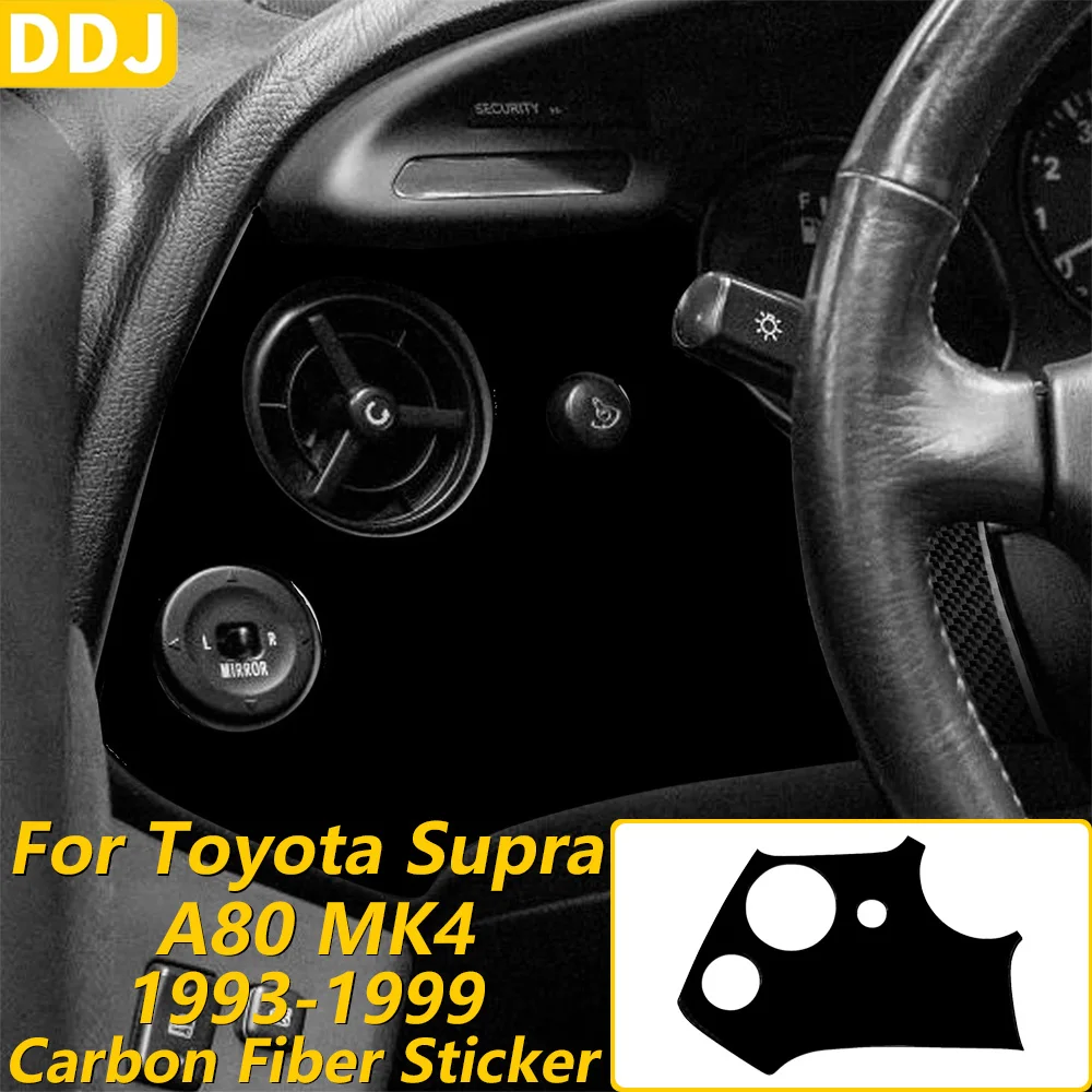 For Toyota Supra A80 MK4 Turbo 1993-1999 Piano Black Driver's Side Air Conditioning Vent Panel Cover Car Accessories Sticker