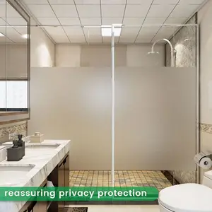 ماتي أبيض تظليل الفيلم الخصوصية بلوري التحكم في الحرارة غطاء زجاجي للمنزل ملصق باب ذاتي اللصق معتم للحمام أفضل 8 مبيعات فيلم دش زجاجي - رقم 7