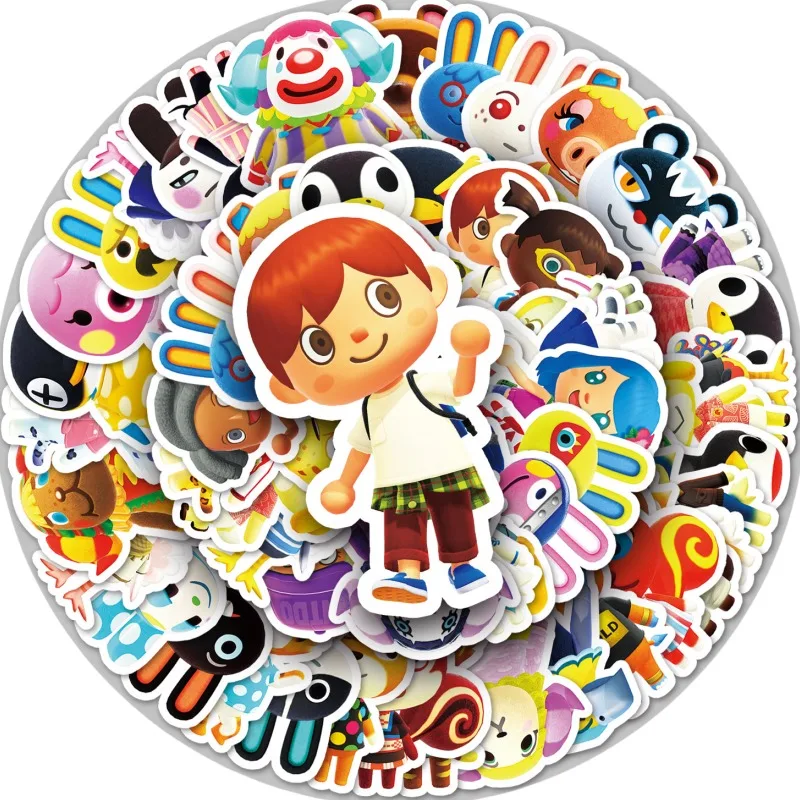 50pcs Animal Crossing‌ Game Stickers Luggage Water Cup Stationery Mobile Phone Car Scooter Laptop Refrigerator Decoration