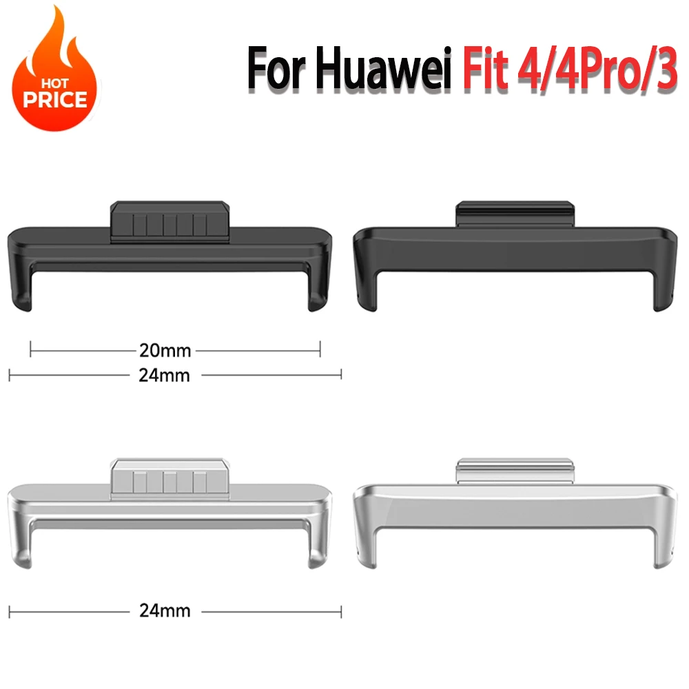 1 Pair Adapter For Huawei Watch Fit 4 4Pro 3 Strap Connector Bracelet Stainless Steel Fit3 20mm 22mm Band width Accessories