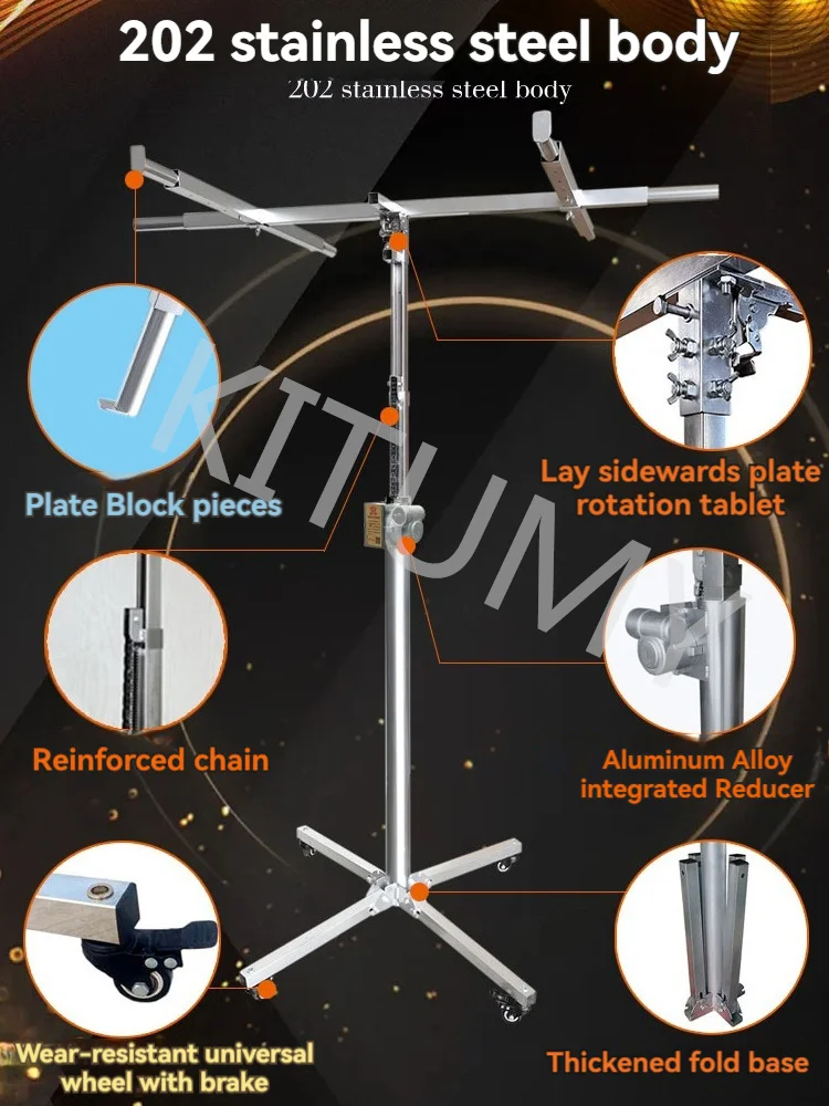 Imagem -04 - Manual Multi-function Gypsum Board Lift Teto Artefato Ferramenta de Aço Inoxidável Decoração Manual 4.1m em 1