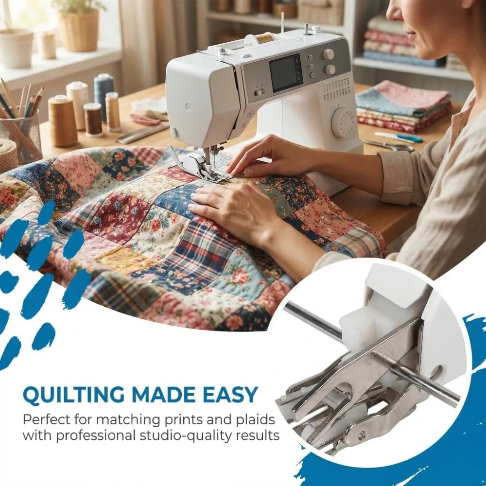 

Прижимная лапка для швейной машины 5 мм с направляющей штангой, универсальная, стабильная, синхронная, для домашнего использования, для шитья своими руками