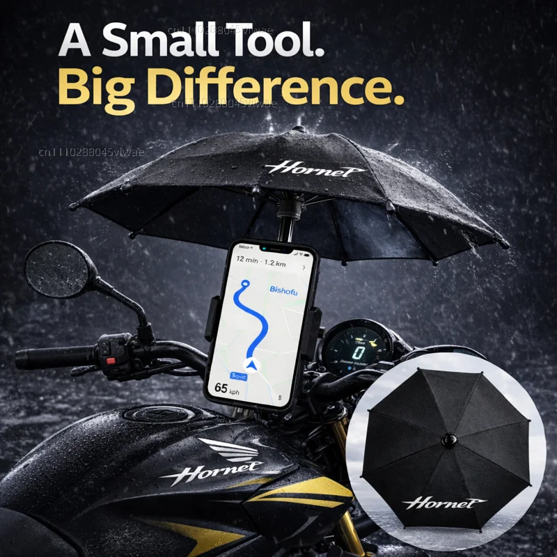 For Honda hornet Motorcycle Phone Umbrella Holder Waterproof Sunshade Anti Glare Rainproof Handlebar GPS Mount