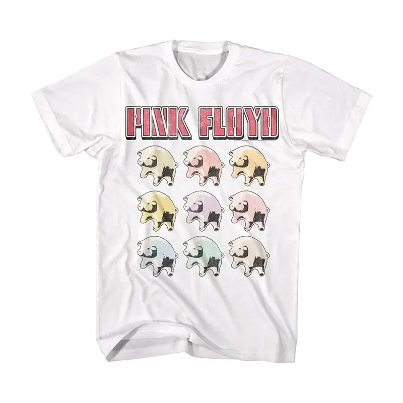 New Summer Pink Floyd Band Roger Waters Rock Retro Pink American Loose-Sleeved T-Shirt