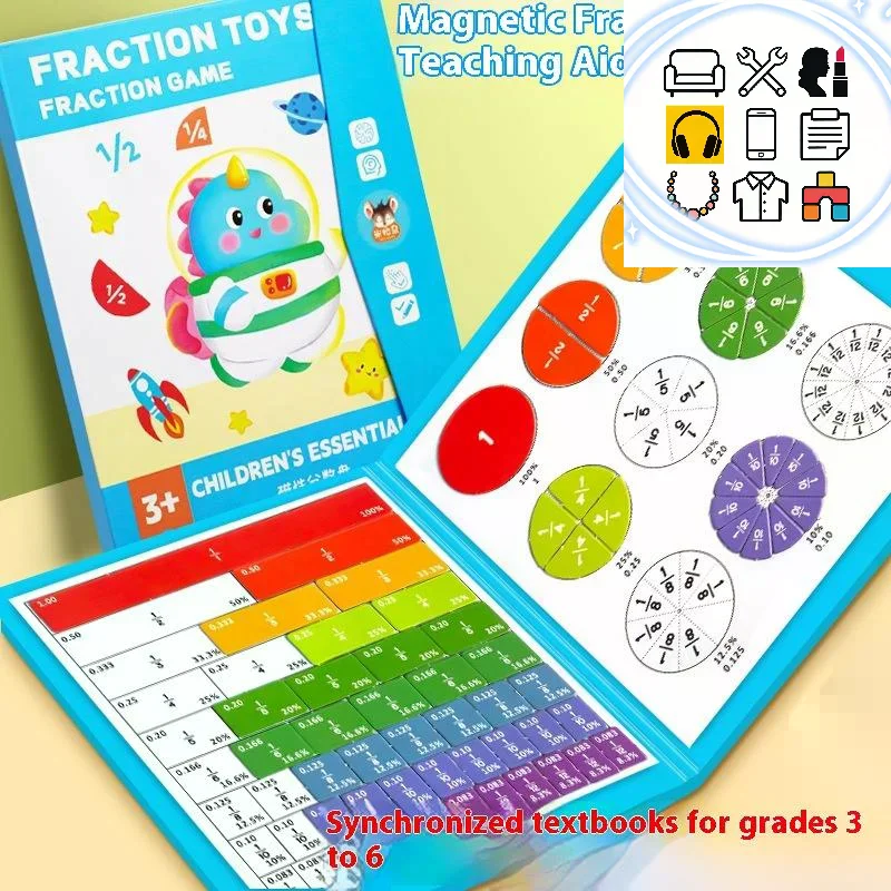 1 Set Kids Magnetic Fraction T - đánh giá và giá Math Manipulative Set
