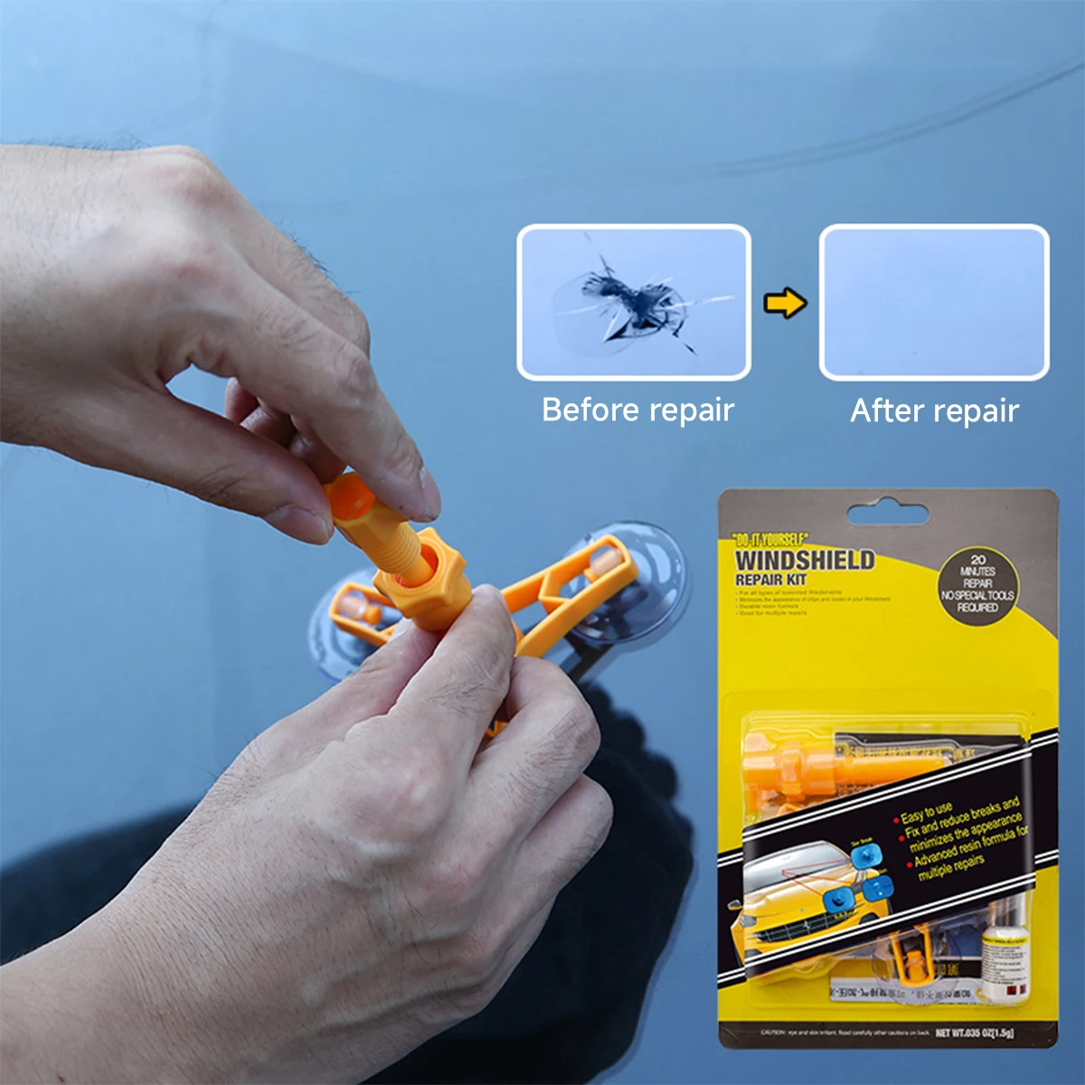 Car Glass Repair Window Cracks Gone Kit Remove Scratch Automobile Truck Motorcycles Broken Repair Windscreen Crack Recovery Set