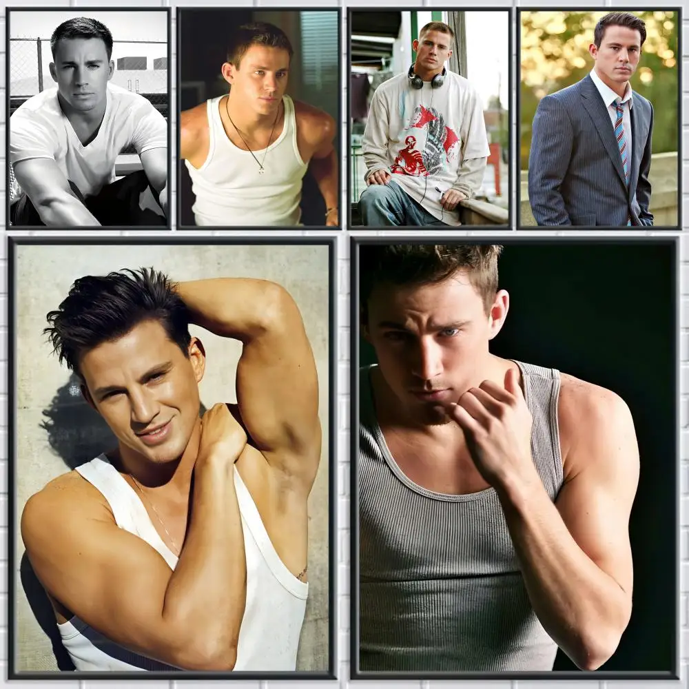 ملصق تاتوم على شكل نجمة C-channing ملصق جداري عصري جيد مطبوع على ورق PP لتزيين غرفة المعيشة والمكتب #1