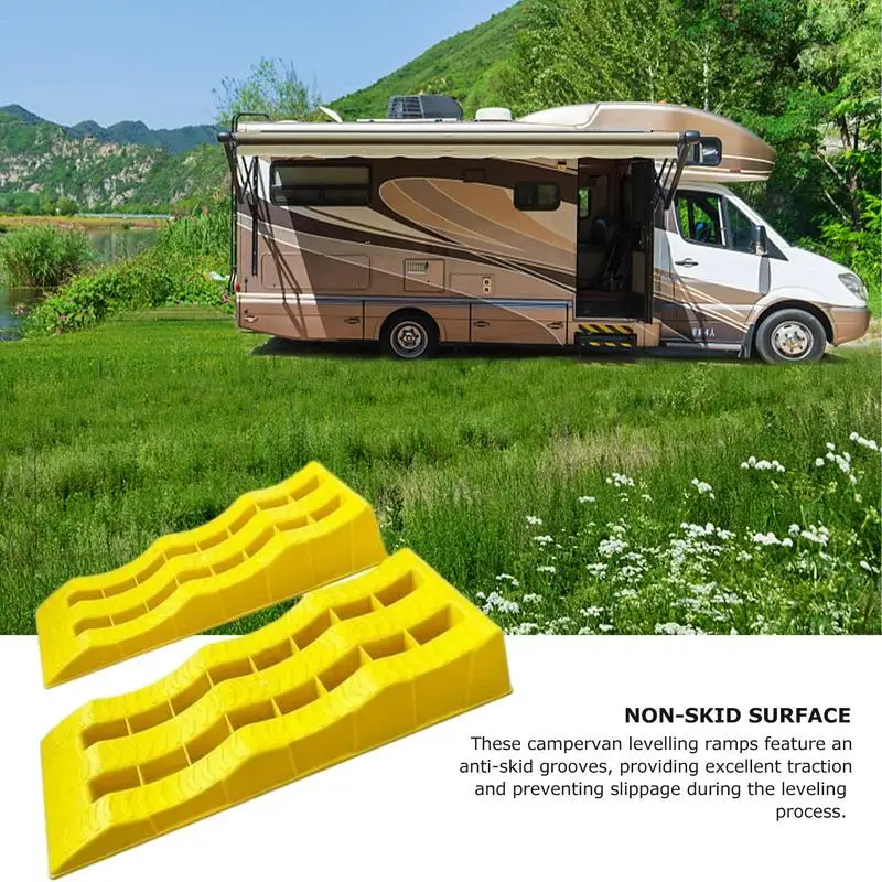 Wheel Chocks For Cars 2pcs Camper Leveling Blocks RV Wheel Chocks Lightweight Trailer Wheel Chocks And Levelers Multifunctional