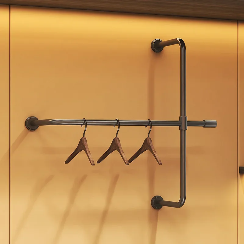 Stainless steel electroplated black titanium All season hotel  bathroom hanger on wall drying rack hanger small coat