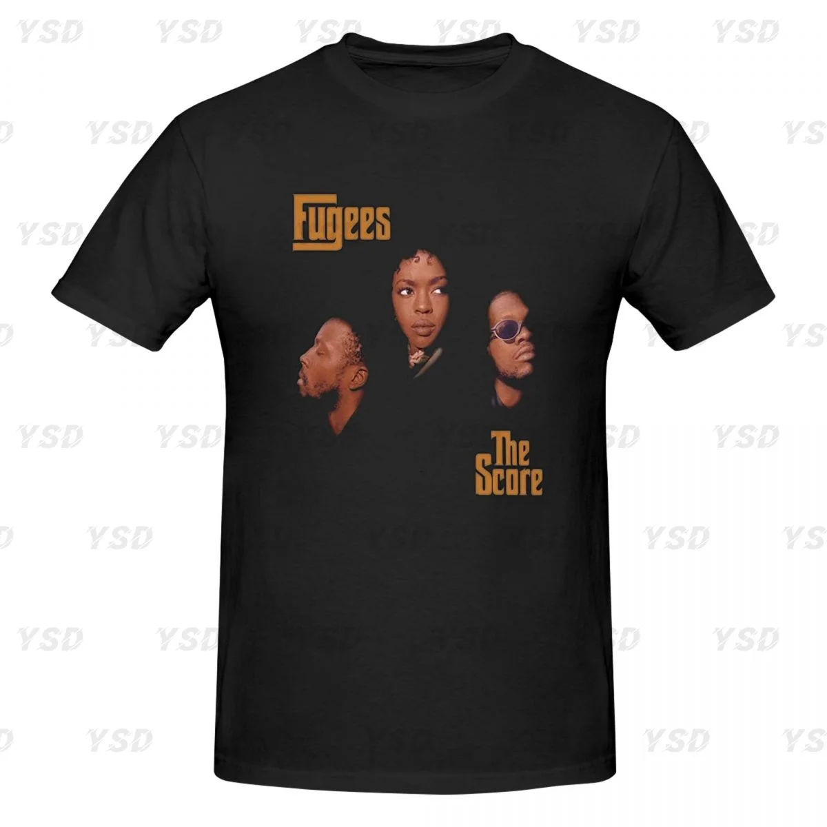 Fugees Lauryn Hill Men's tight fitting sports T-shirt,Gym Sportswear, Oversized print Tee shirt