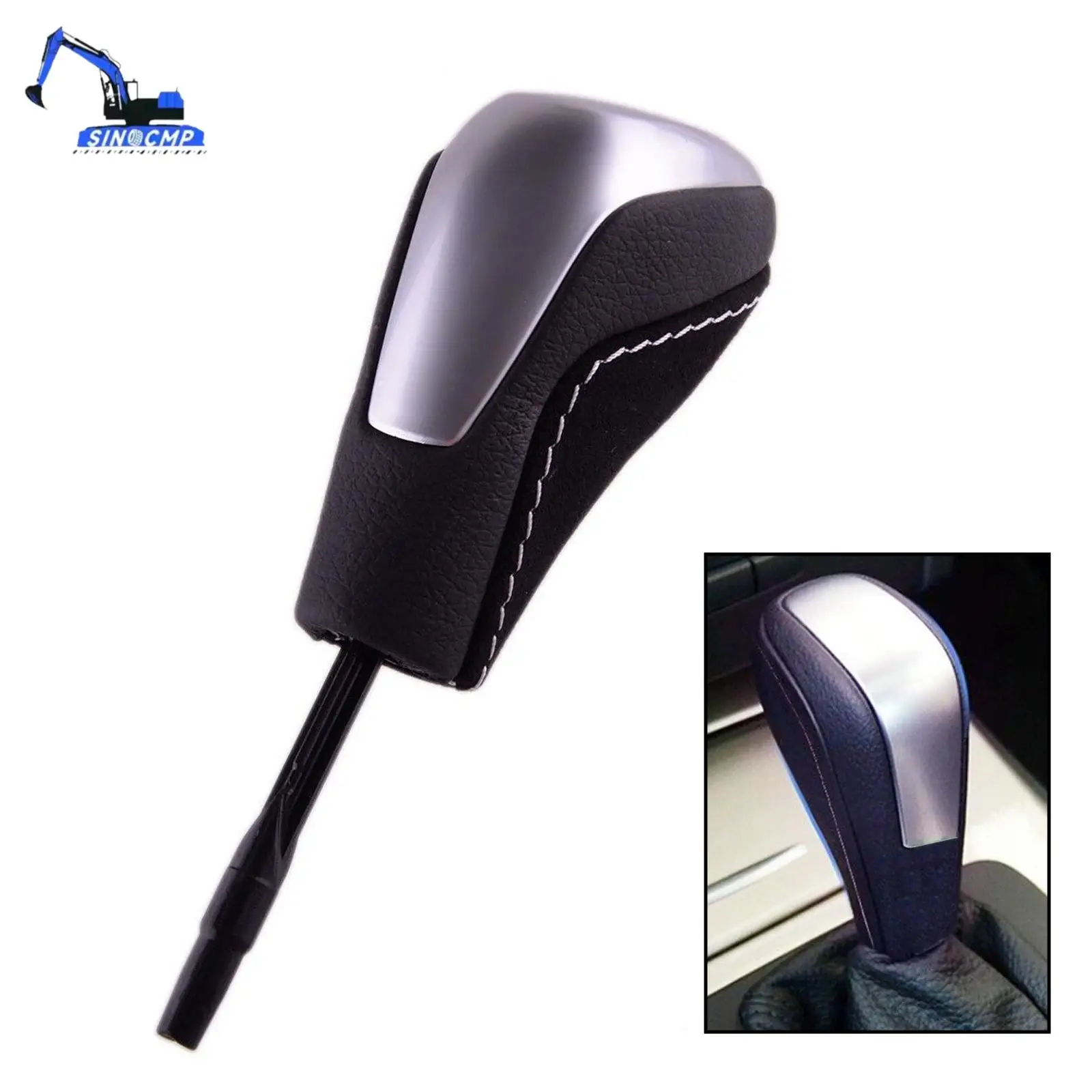 

1PC Automatic Gear Shift Knob Shifter for BMW 1/3 Series E81 E82 E87 E90 E91 E92 E93 2004-2013 Replace 25162153758 Black Silver