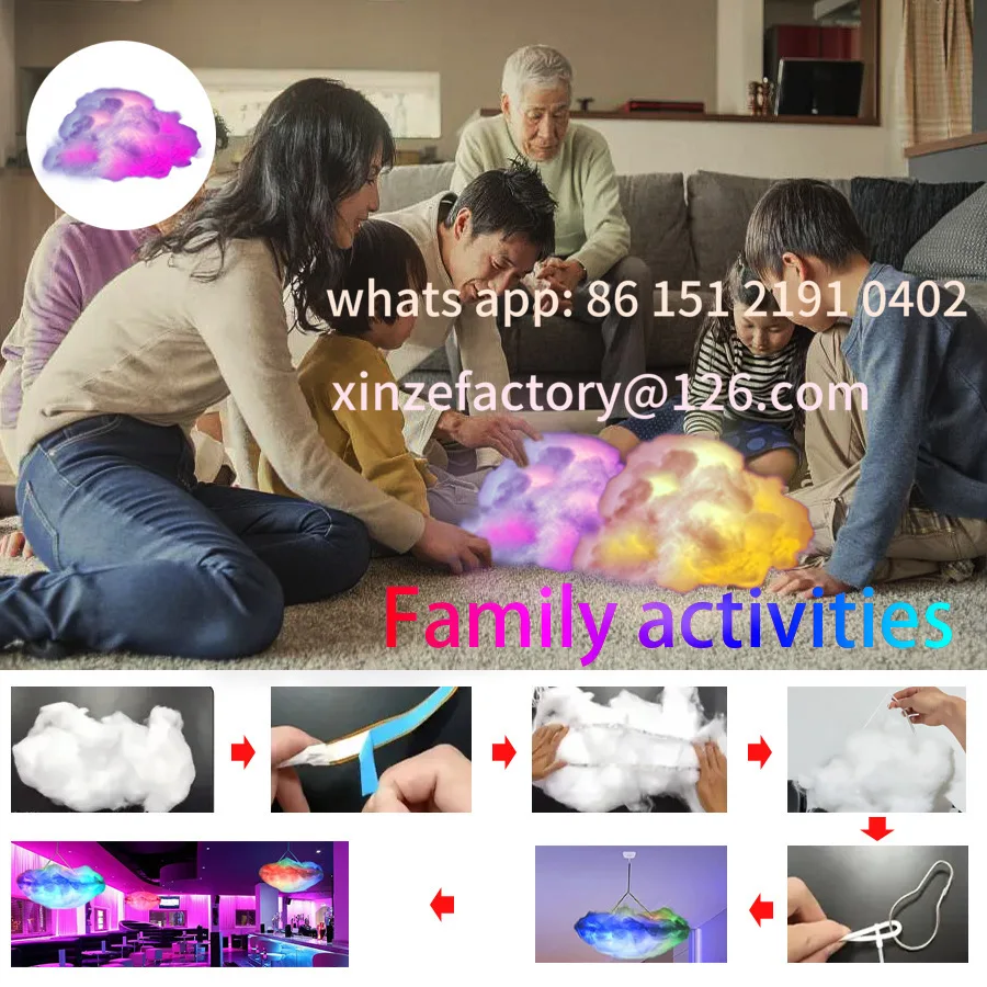 Customizable Thunder Cloud LED Ambient Light Remote and APP Control DIY Color Changing Light lamp for Game Room Part
