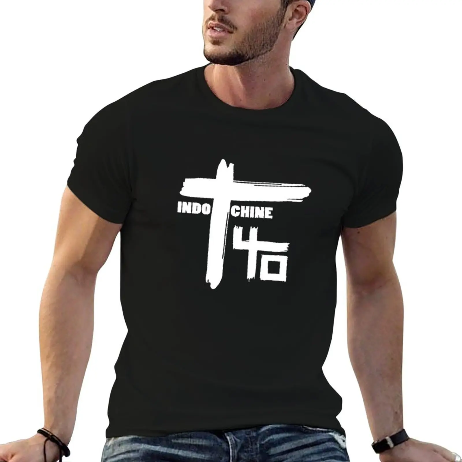bess-art1-indochine T-Shirt Basic Solid Color Short Sleeve T-Shirt