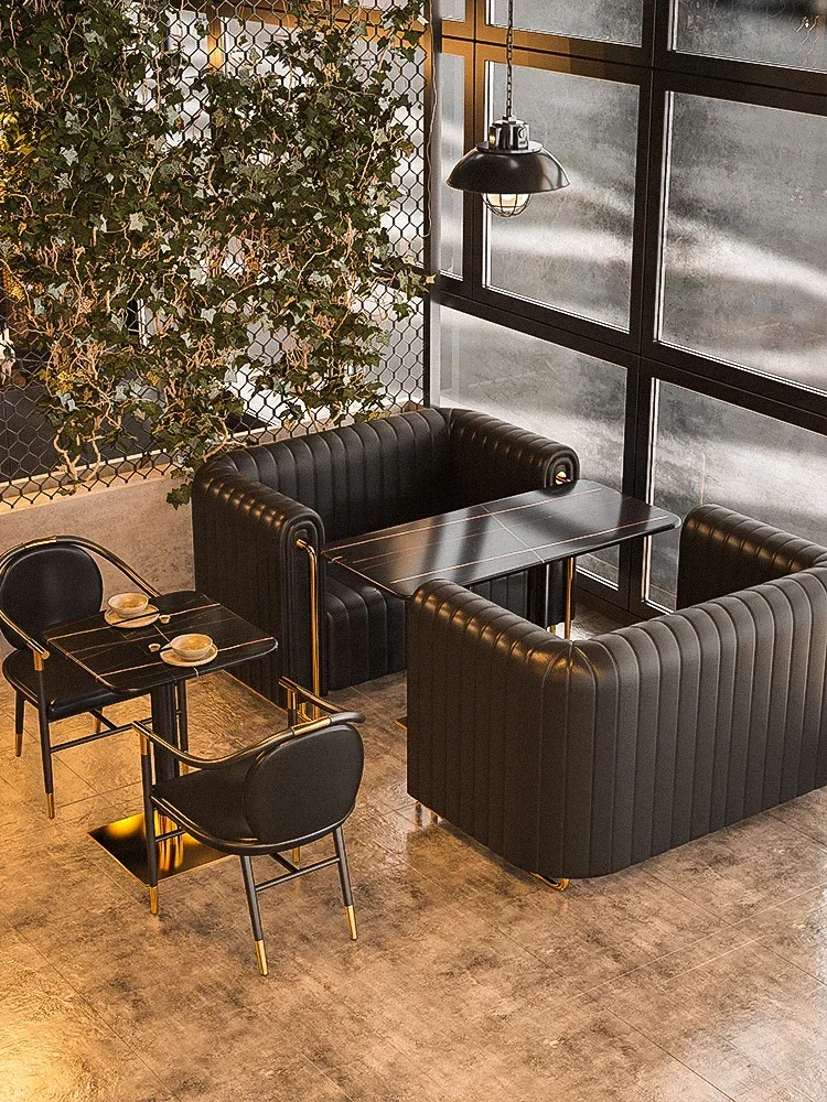 

A Sofa Industrial Style Coffee Shop Catering Shop Western Restaurant Card Seat Marble