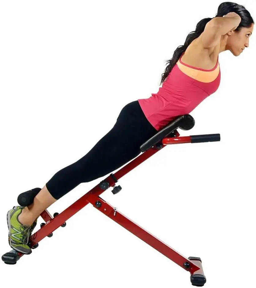 X Adjustable Ab, Back, and Core Strength Exercise, Sit-Up Fitness Hyperextension Weight Bench for At-Home Workouts